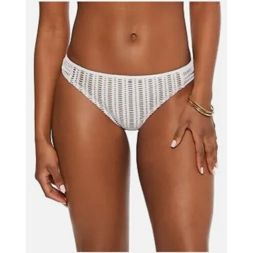 Nwt Bar Iii Crochet Side Tab Hipster Bikini Bottom Xs Swimsuit Ivory